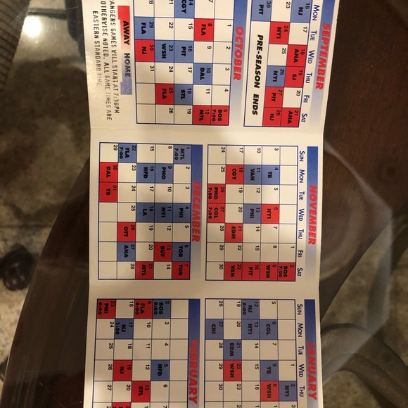 NY Rangers 1996-1997 Game Schedule - Picture 3 of 4